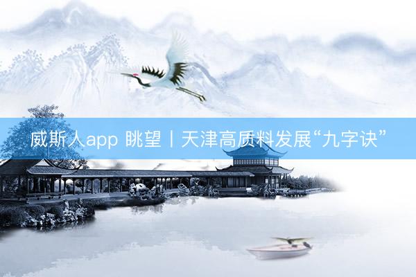 威斯人app 眺望丨天津高质料发展“九字诀”
