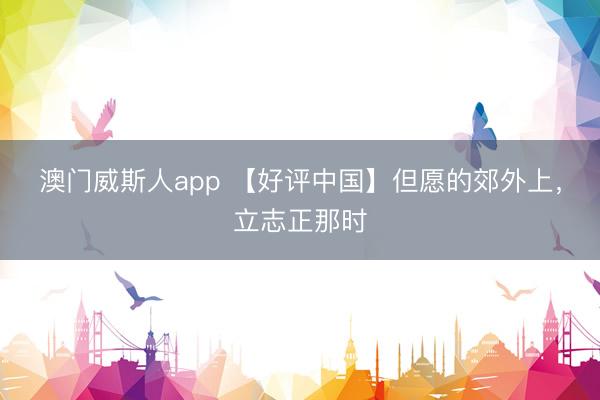 澳门威斯人app 【好评中国】但愿的郊外上，立志正那时