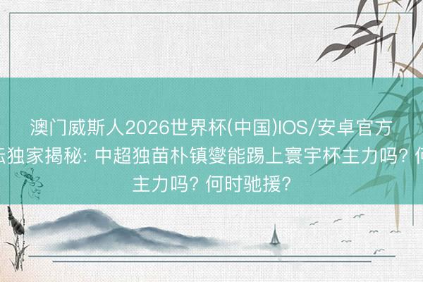 澳门威斯人2026世界杯(中国)IOS/安卓官方下载 体坛独家揭秘: 中超独苗朴镇燮能踢上寰宇杯主力吗? 何时驰援?