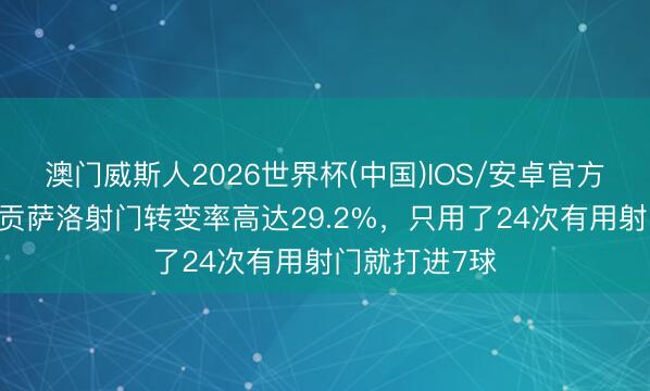 澳门威斯人2026世界杯(中国)IOS/安卓官方下载 阿斯：贡萨洛射门转变率高达29.2%，只用了24次有用射门就打进7球