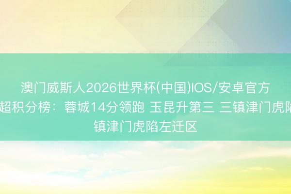 澳门威斯人2026世界杯(中国)IOS/安卓官方下载 中超积分榜：蓉城14分领跑 玉昆升第三 三镇津门虎陷左迁区